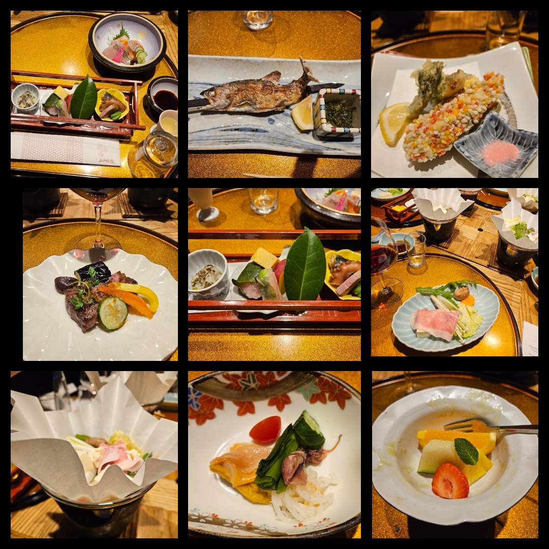 Kaiseki-middag med flera rätter