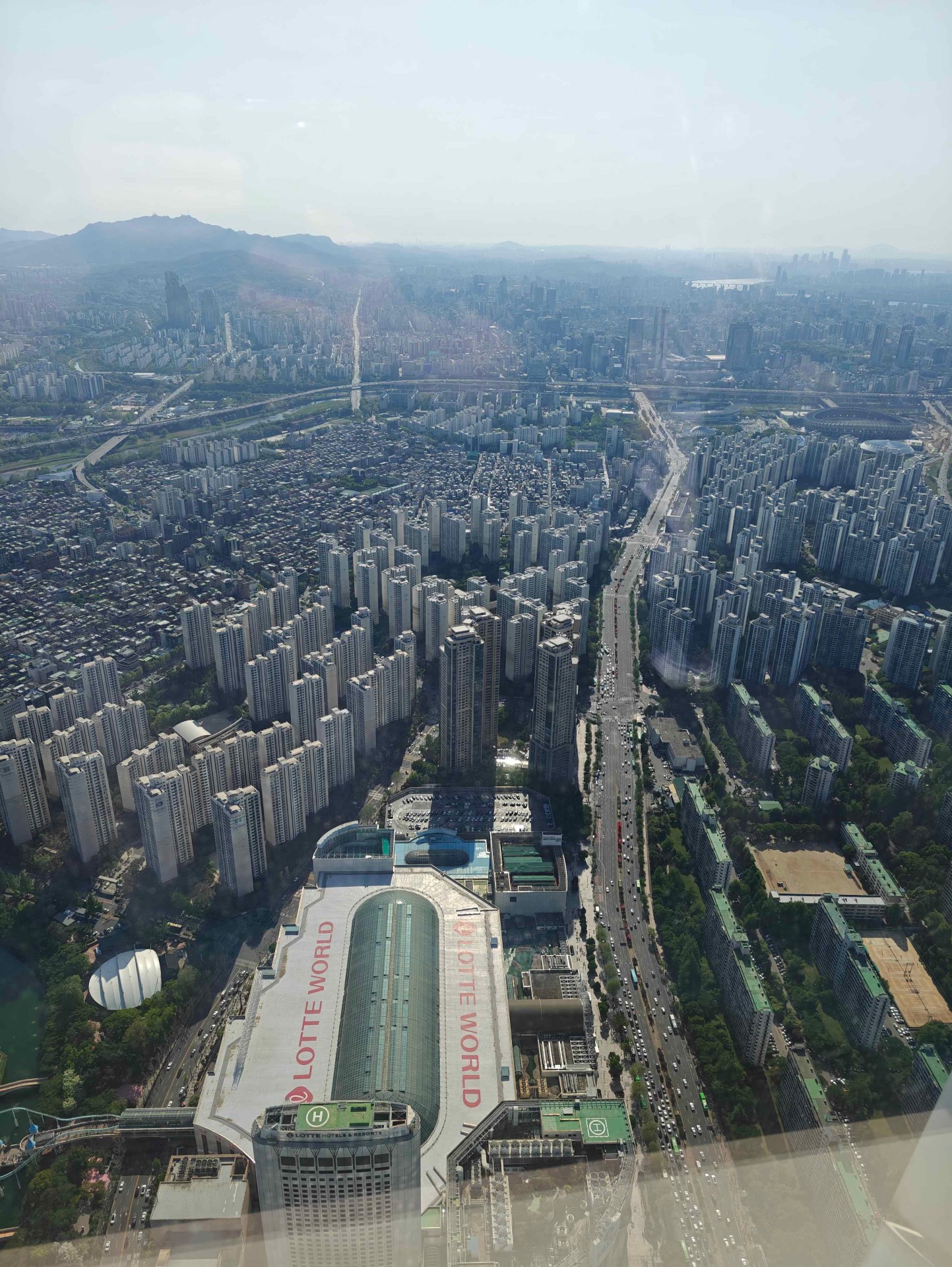Utsikt över Seoul från Lotte World Tower