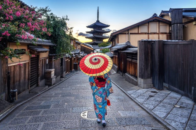 Yasaka Pagoda i historiska Higashiyama-distriktet